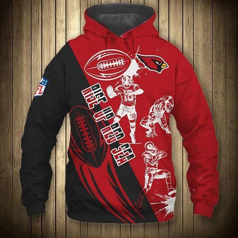 Arizona Cardinals Rise Up Red Sea 3D Hoodie, NFL Hoodie Moonbestprint