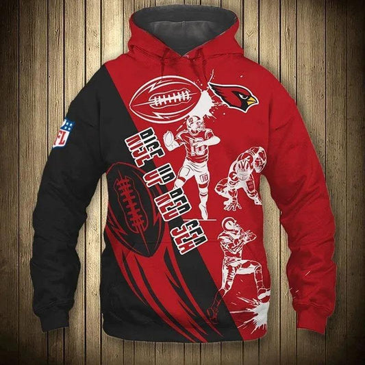 Arizona Cardinals Rise Up Red Sea 3D Hoodie, NFL Hoodie Moonbestprint