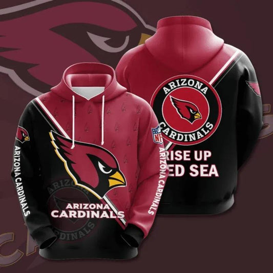 Arizona Cardinals Split Parttens 3D Hoodie, NFL Hoodie Moonbestprint