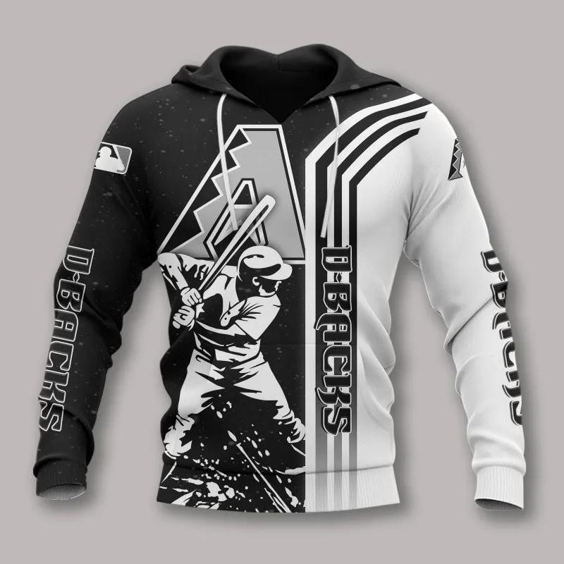Arizona Diamondbacks Black White All Over Print Apparel 1, MLB Hoodie Moonbestprint