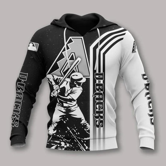 Arizona Diamondbacks Black White All Over Print Apparel 1, MLB Hoodie Moonbestprint
