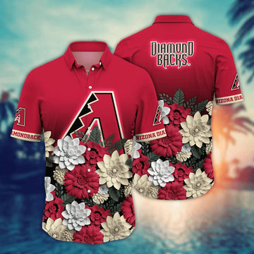 Arizona Diamondbacks Flower Hawaii Shirt, Summer Baseball Shirts, MLB Hawaiian Shirt Moonbestprint