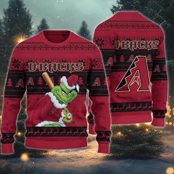 Arizona Diamondbacks Grinch Stolen Ugly Christmas Sweater, MLB Christmas Sweater Moonbestprint
