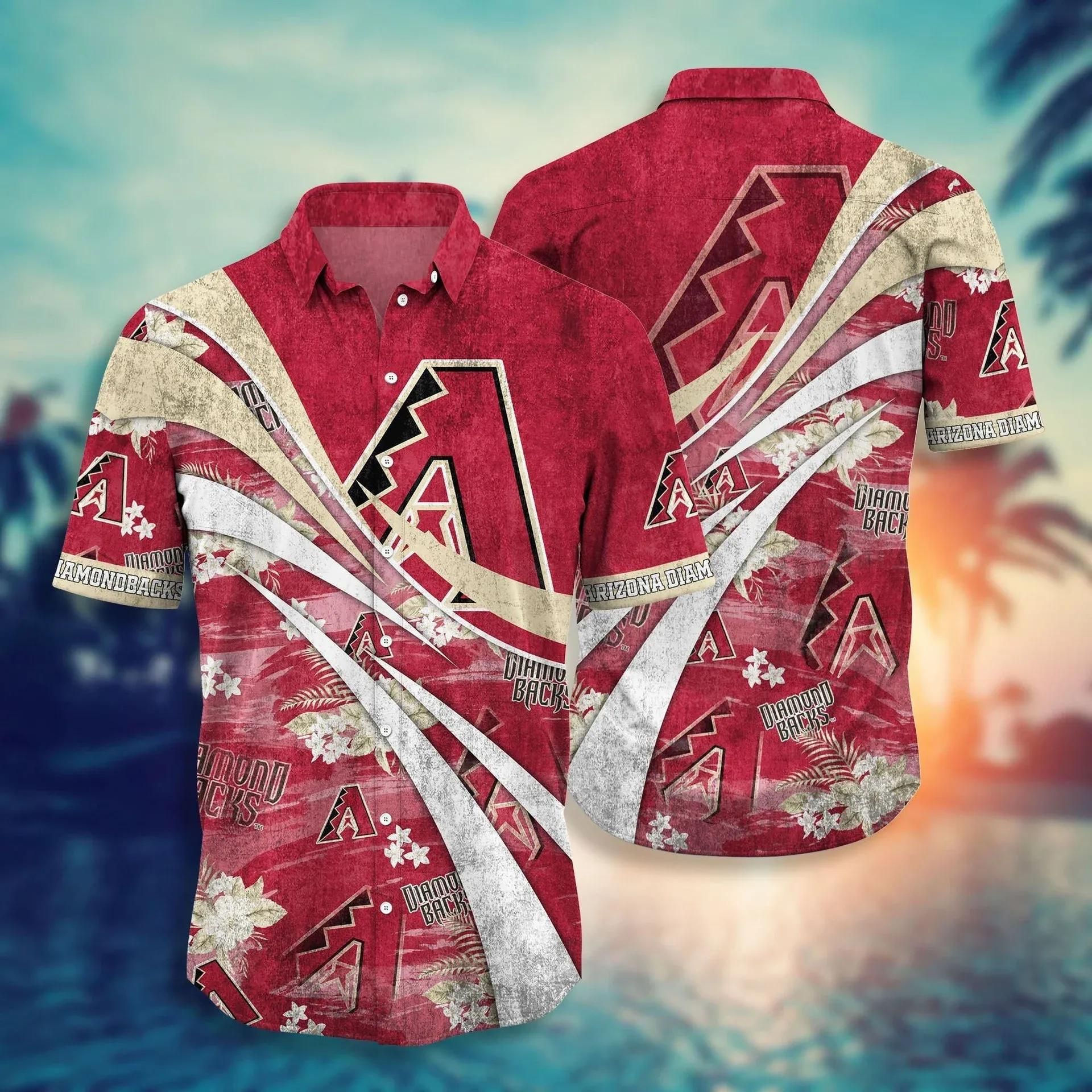 Arizona Diamondbacks MLB Tropical Pattern Team Logo Hawaiian Shirt, MLB Hawaiian Shirt Moonbestprint