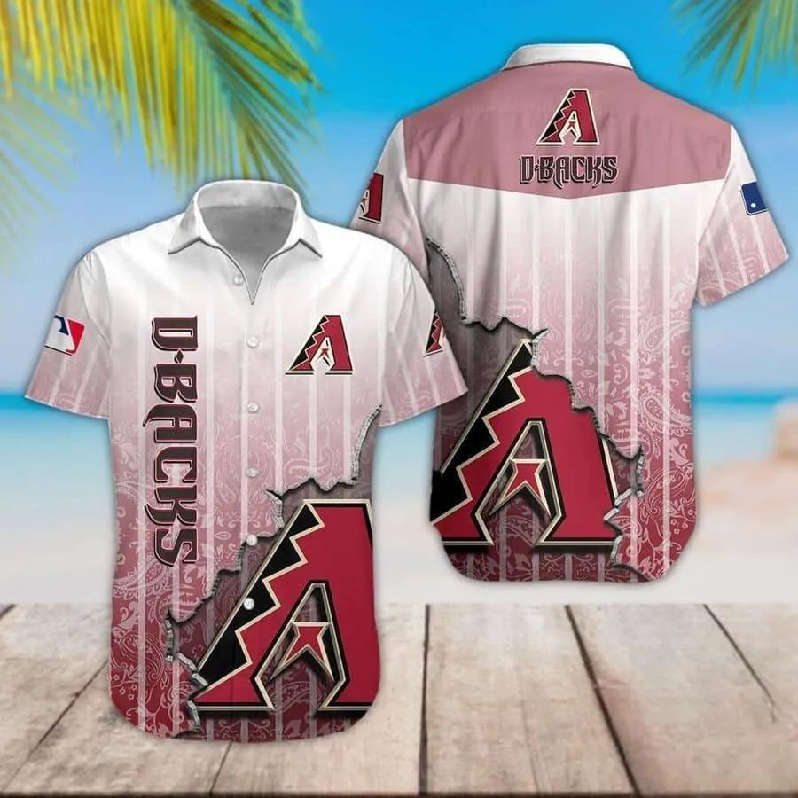 Arizona Diamondbacks Red Pattern Hawaiian Shirt, MLB Hawaiian Shirt Moonbestprint