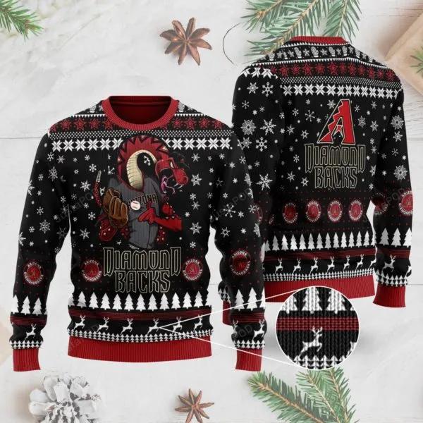 Arizona Diamondbacks Snake MLB Christmas Ugly Sweater, MLB Christmas Sweater Moonbestprint