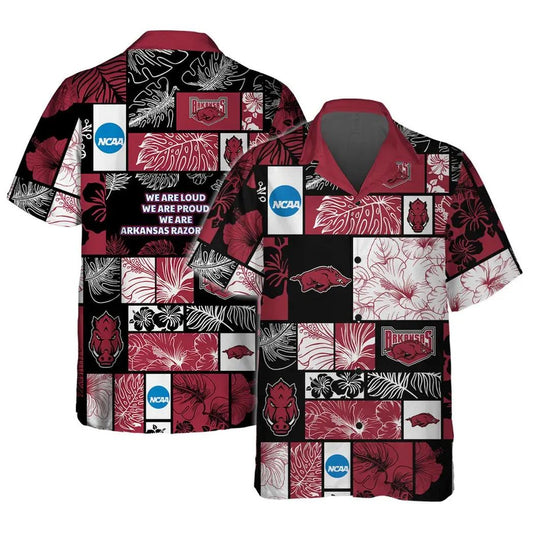 Arkansas Razorbacks Aloha Hawaiian Shirt 1, NCAA Hawaiian Shirt Moonbestprint