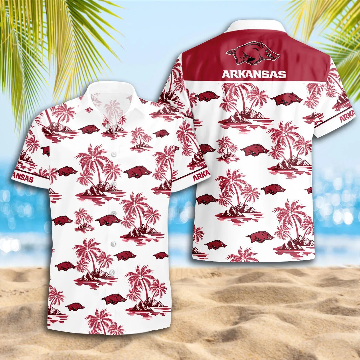 Arkansas Razorbacks Hawaii Shirt, NCAA Hawaiian Shirt Moonbestprint