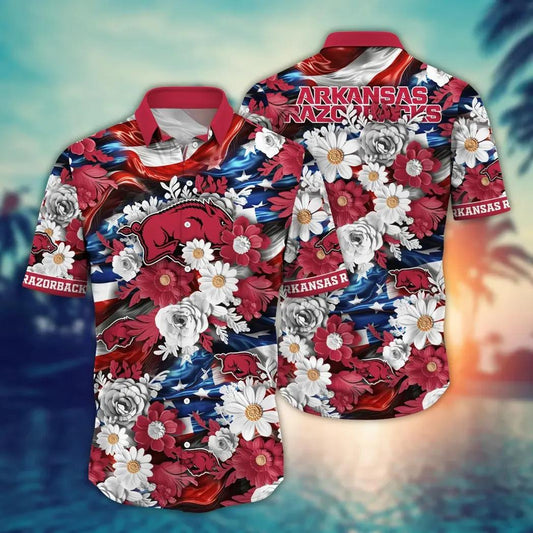 Arkansas Razorbacks NCAA Aloha Hawaiian Shirt 2, NCAA Hawaiian Shirt Moonbestprint