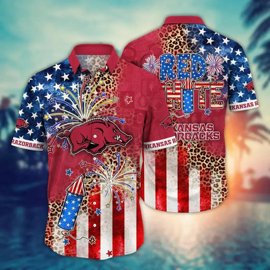 Arkansas Razorbacks NCAA Aloha Hawaiian Shirt 3, NCAA Hawaiian Shirt Moonbestprint