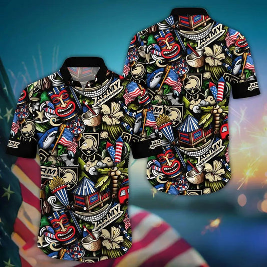 Army Black Knights NCAA Flower Aloha Hawaiian Shirt 14, NCAA Hawaiian Shirt Moonbestprint