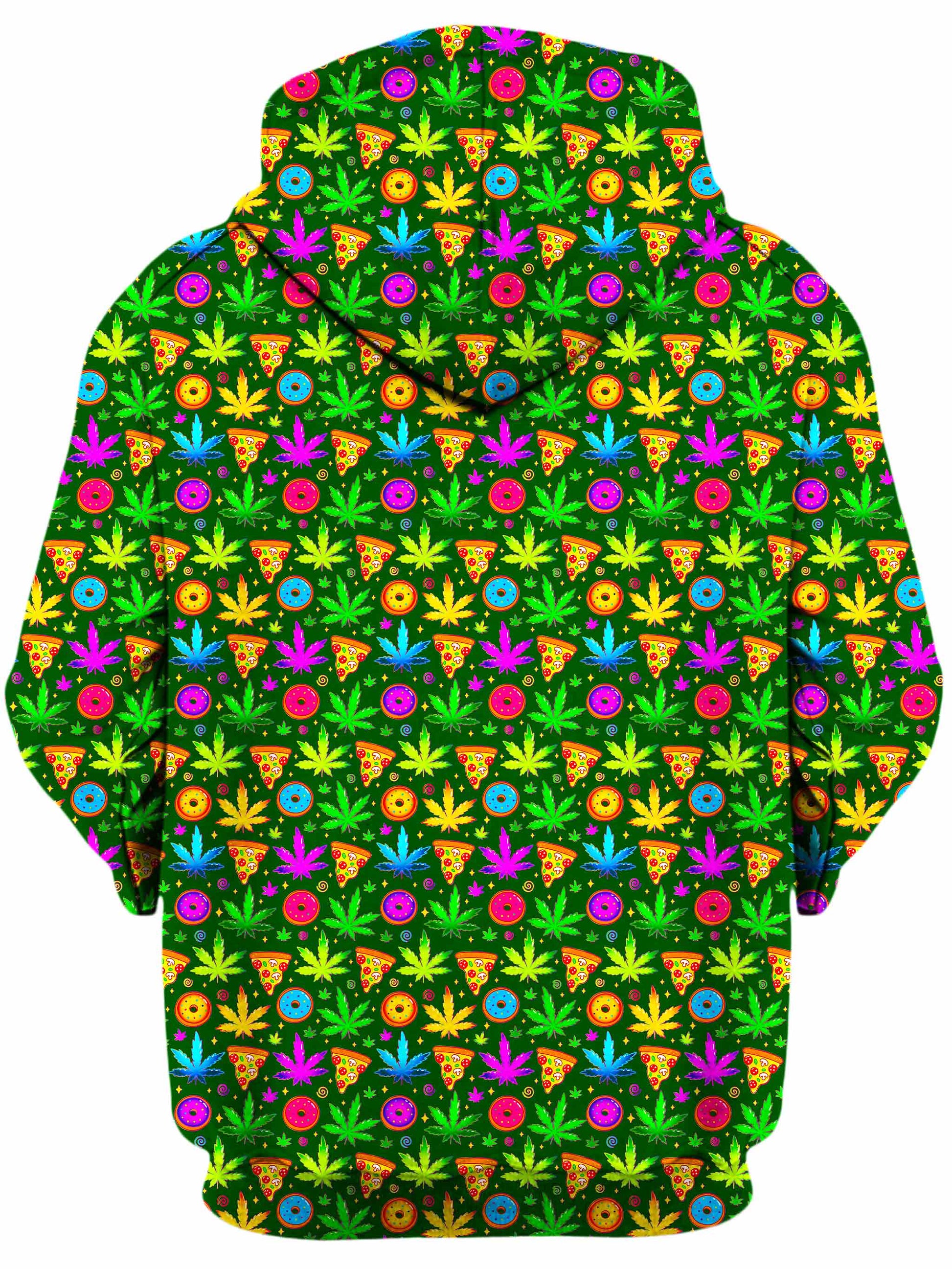 Ganja Motif Unisex Zip-Up Hoodie -Moonbestprint