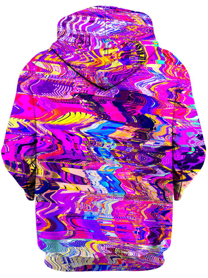 Purple Acid Glitch Waves Unisex Hoodie -Moonbestprint