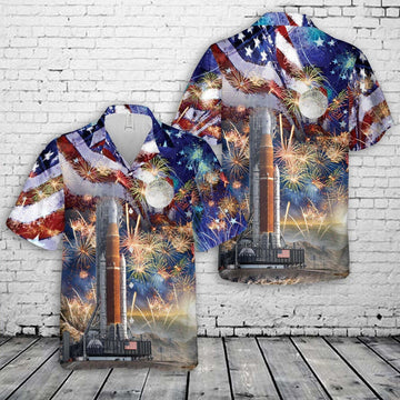 Artemis II Moon Rocket 4th Of July Hawaiian Shirt – Moonbestprint