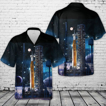 Artemis II Moon Rocket Hawaiian Shirt – Moonbestprint