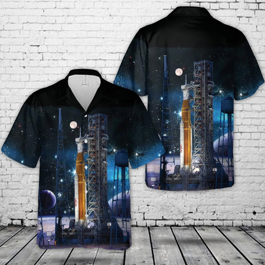 Artemis II Moon Rocket Hawaiian Shirt – Moonbestprint