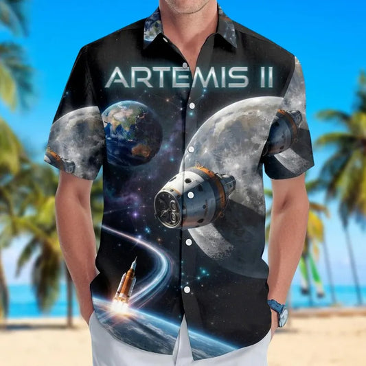 Artemis II Return to the Moon 2026 Hawaiian Shirt – Moonbestprint