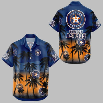 2025 Astros Vintage Night Coconut Tree Hawaiian Shirt - Moonbestprint