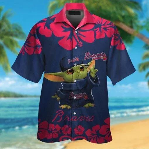 Atlanta Braves & Baby Yoda Hawaiian Shirt, MLB Hawaiian Shirt Moonbestprint
