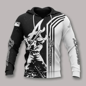 Atlanta Braves Black And White All Over Print Apparel 1, MLB Hoodie Moonbestprint