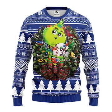 Atlanta Braves Grinch Hug Ugly Christmas Sweater, Grinch Xmas Sweater Moonbestprint