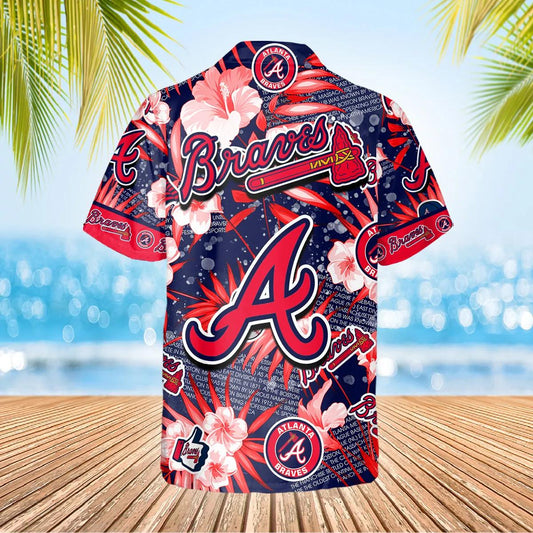 Atlanta Braves Hawaiian Shirt, MLB Hawaiian Shirt Gift For Fans Moonbestprint