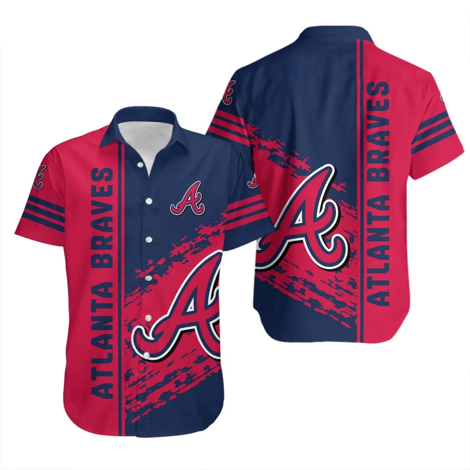 Atlanta Braves Hawaiian Shirt Quarter Style - MLB, MLB Hawaiian Shirt Moonbestprint