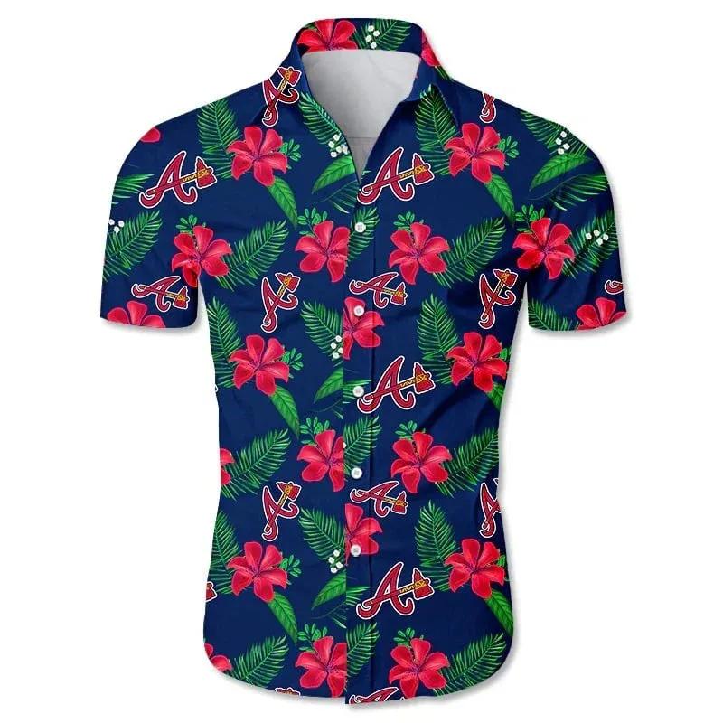 Atlanta Braves Hawaiian Shirt Tropical Flower Gift For Fans, MLB Hawaiian Shirt Moonbestprint
