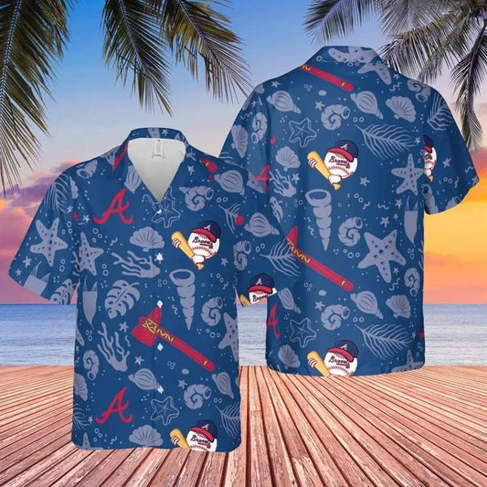 Atlanta Braves Ocean Depths Hawaiian Shirt, Gift for Fan, MLB Hawaiian Shirt Moonbestprint