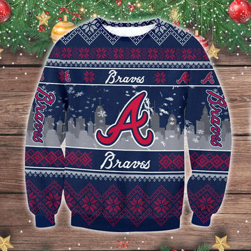Atlanta Braves Ugly Christmas Sweater, MLB Christmas Sweater Moonbestprint