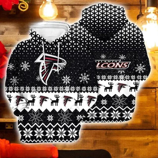 Atlanta Falcons Christmas 3D Hoodie, NFL Hoodie Moonbestprint