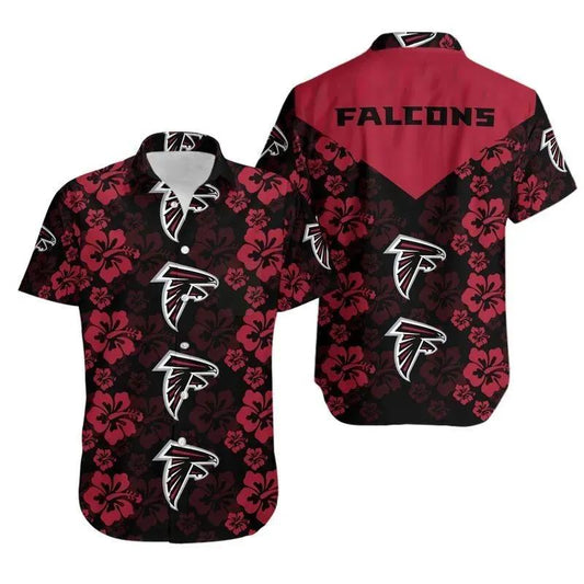 Atlanta Falcons Flowers Hawaii Shirt Summer Collection, NFL Hawaiian Shirt Moonbestprint