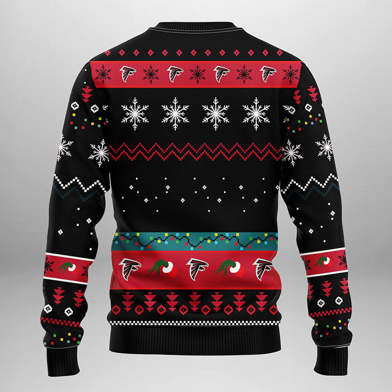 Atlanta Falcons Grinch Ugly Christmas Sweater, Grinch Xmas Sweater Moonbestprint