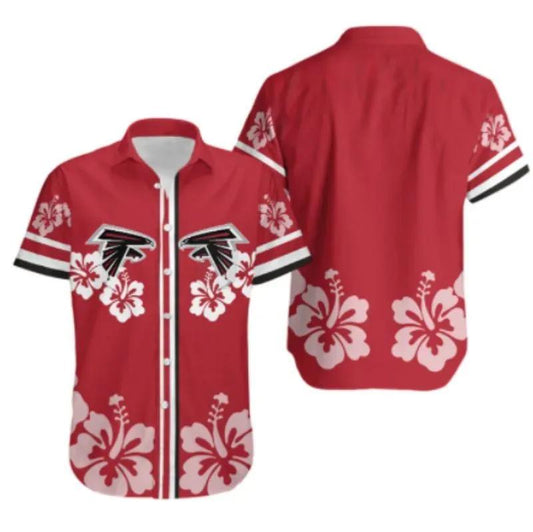 Atlanta Falcons Hibiscus Flower Hawaii Shirt Summer Collection, NFL Hawaiian Shirt Moonbestprint