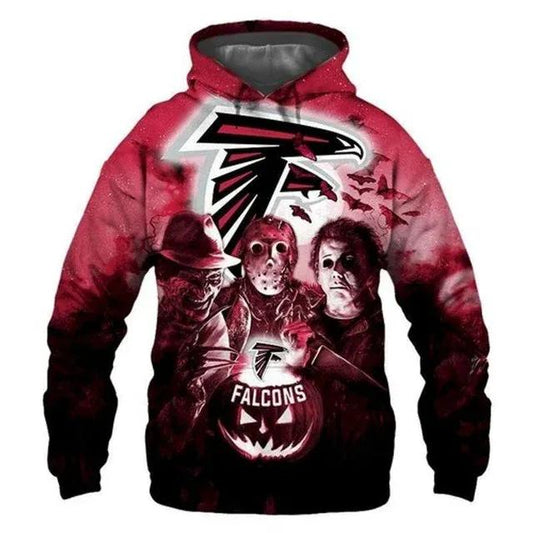 Atlanta Falcons Horror Night Halloween 3D Hoodie, NFL Hoodie Moonbestprint