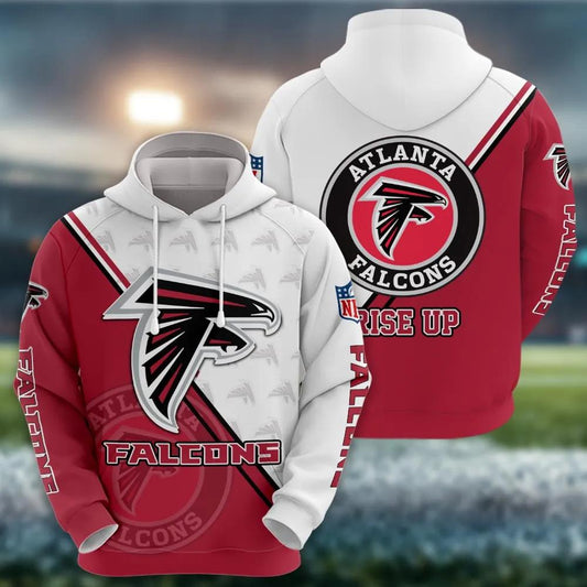 Atlanta Falcons Logo 3D Clothing, NFL Hoodie Moonbestprint