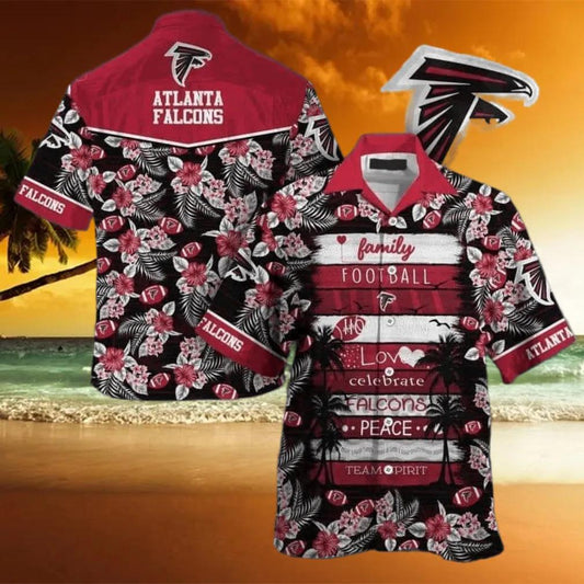 Atlanta Falcons NFL Family Football Homerun Team Hawaiian Shirt, NFL Hawaiian Shirt Moonbestprint
