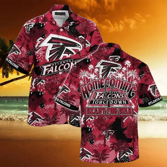 Atlanta Falcons NFL Home Coming Ready For War Hawaiian Shirt, NFL Hawaiian Shirt Moonbestprint