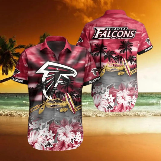 Atlanta Falcons NFL Practical Beach Gift Hawaiian Shirt, NFL Hawaiian Shirt Moonbestprint