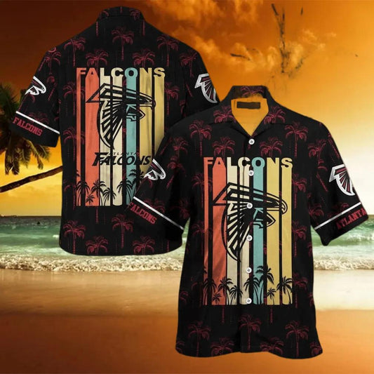 Atlanta Falcons NFL Retro Aloha Summer Beach Gift Hawaiian Shirt, NFL Hawaiian Shirt Moonbestprint