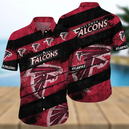 Atlanta Falcons NFL Retro Summer Pattern Hawaiian Shirt, NFL Hawaiian Shirt Moonbestprint