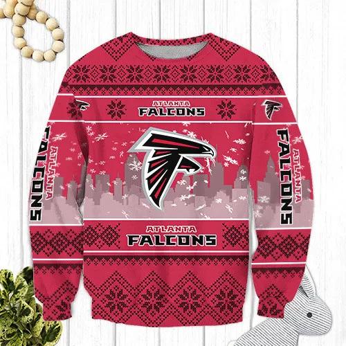 Atlanta Falcons NFL Ugly Christmas Sweater, NFL Christmas Sweater Moonbestprint