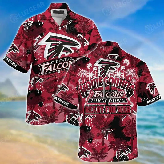 Atlanta Falcons Nfl Beach Shirt For Sports Best Fans This Summer Hawaiian Shirt, NFL Hawaiian Shirt Moonbestprint