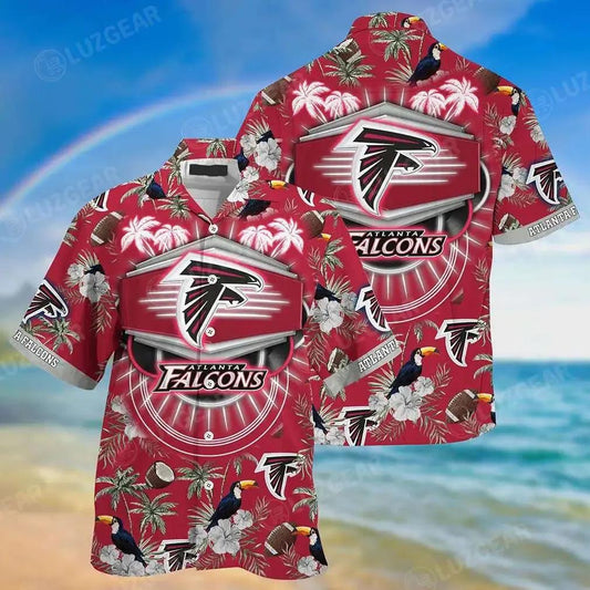 Atlanta Falcons Nfl Beach Shirt This Summer Hawaiian Shirt For Your Loved Ones, NFL Hawaiian Shirt Moonbestprint
