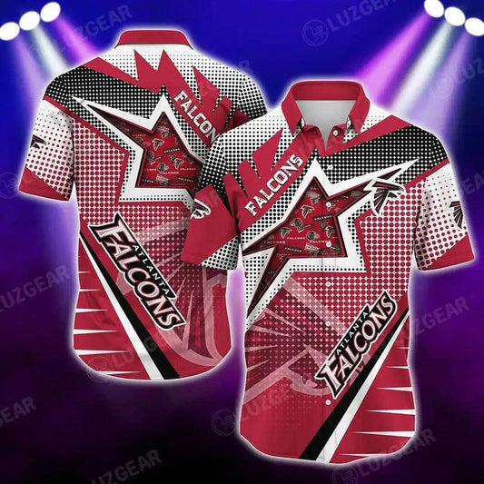 Atlanta Falcons Nfl Football Beach Shirt For This Summer Graphic Print Hawaiian Shirt Big Fans, NFL Hawaiian Shirt Moonbestprint