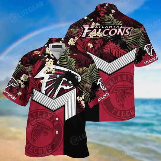Atlanta Falcons Nfl Football Beach Shirt For This Summer Hawaiian Shirt Big Fans, NFL Hawaiian Shirt Moonbestprint