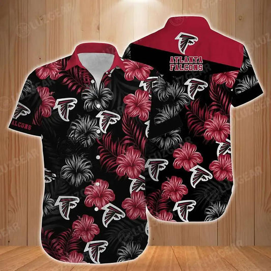 Atlanta Falcons Nfl Football Hawaiian Shirt Short Summer With Flower Graphic Hawaii, NFL Hawaiian Shirt Moonbestprint