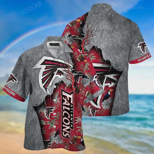 Atlanta Falcons Nfl God Hawaii Shirt Sleeve Hawaiian Shirt Gift For Fans, NFL Hawaiian Shirt Moonbestprint