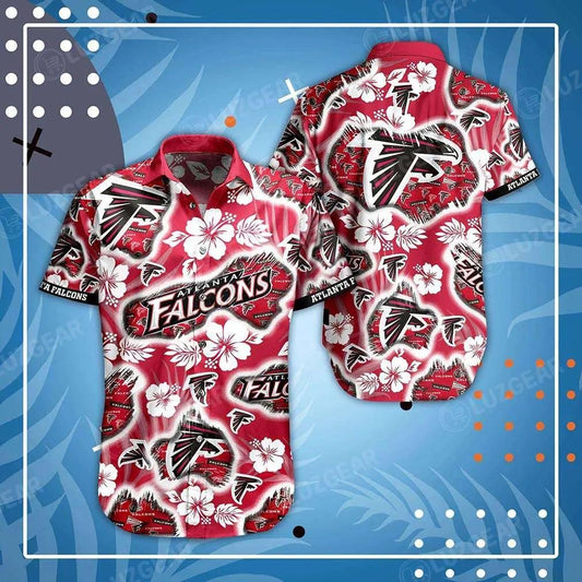 Atlanta Falcons Nfl Hawaii Shirt Graphic Floral Printed This Summer Hawaiian Shirt Best Fans, NFL Hawaiian Shirt Moonbestprint