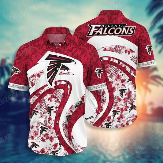 Atlanta Falcons Nfl Hawaii Shirt Graphic Floral Tropical Patterns This Summer Hawaiian Shirt, NFL Hawaiian Shirt Moonbestprint